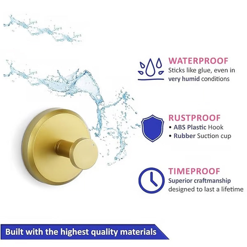 Nerūdijančio plieno sieninis kabliukas su siurbtuku-LT