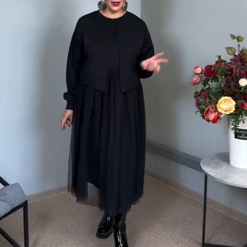 Vestido de manga larga para mujer-ES