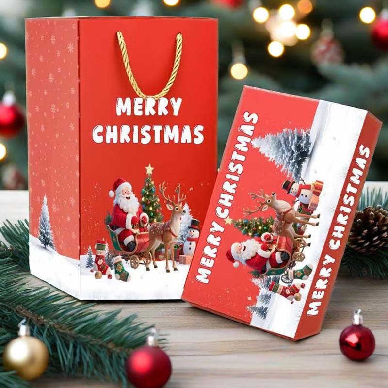 🎅 Μοναδικό πτυσσόμενο χριστουγεννιάτικο κουτί δώρου🎄✨-GR