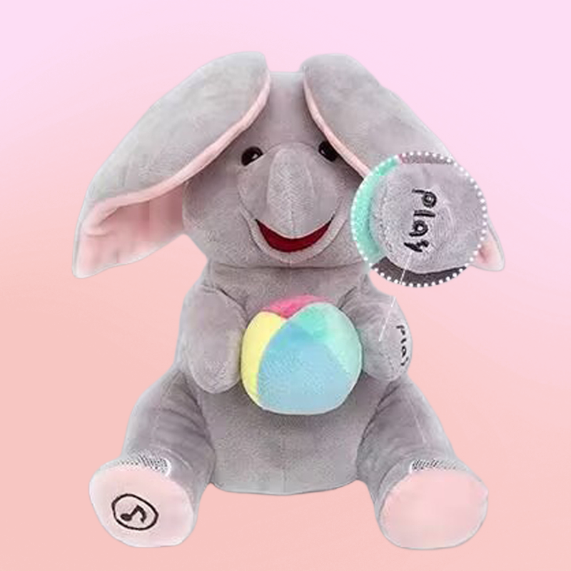 🎁🐘 Un lindo elefante de peluche para jugar a las escondidas.-ES