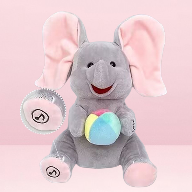 🎁🐘 Un lindo elefante de peluche para jugar a las escondidas.-ES