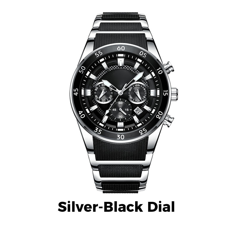 Reloj de cuarzo multifuncional resistente al agua para hombre⌚-ES