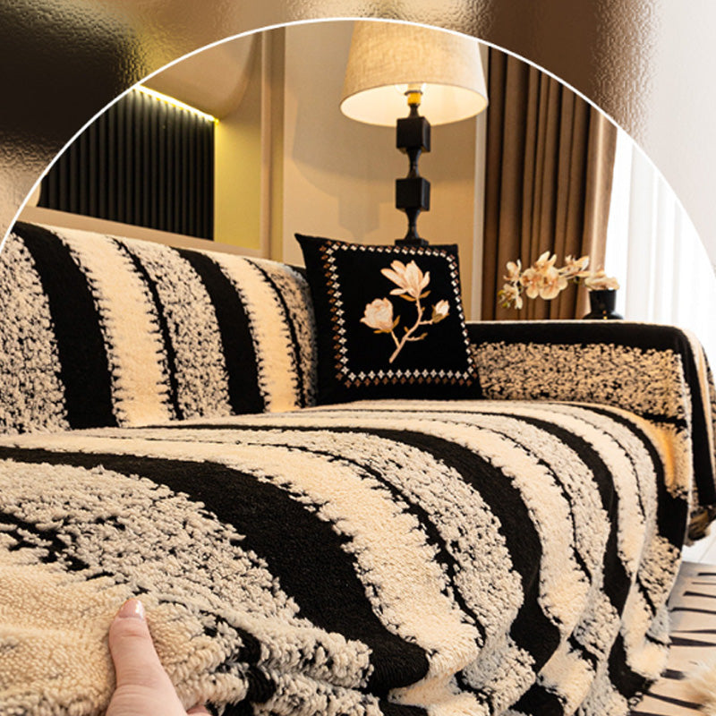 Minkštas, neslystantis pliušinis sofos užvalkalas-LT