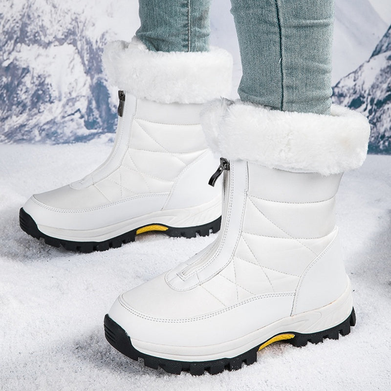 【EU36-42】❄️Botas de invierno para mujer de PU con forro de algodón y forro polar-ES