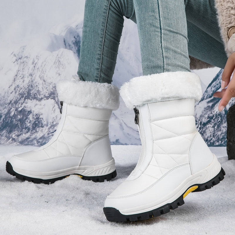 【EU36-42】❄️Botas de invierno para mujer de PU con forro de algodón y forro polar-ES