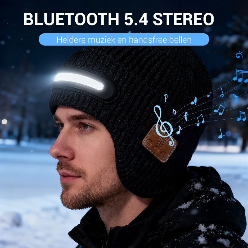 Gorro LED recargable con Bluetooth-ES