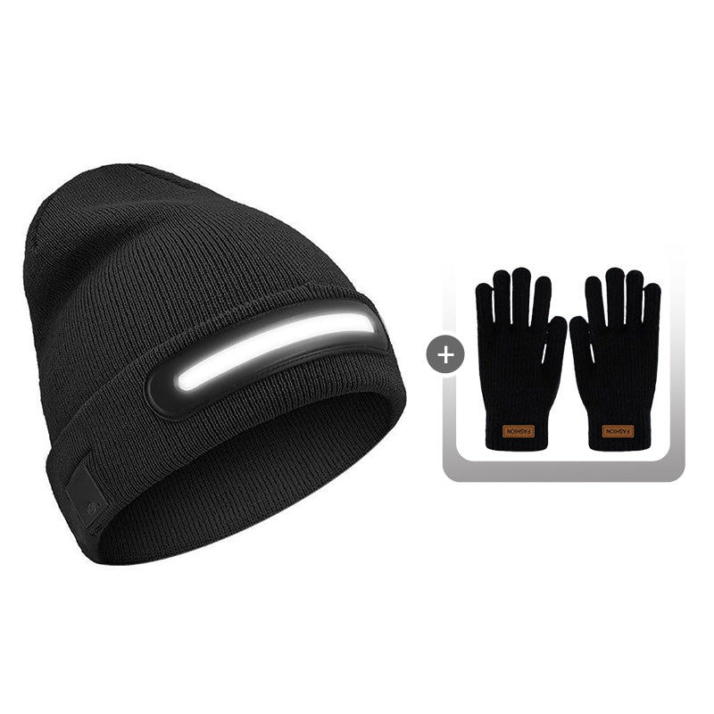 Gorro LED recargable con Bluetooth-ES