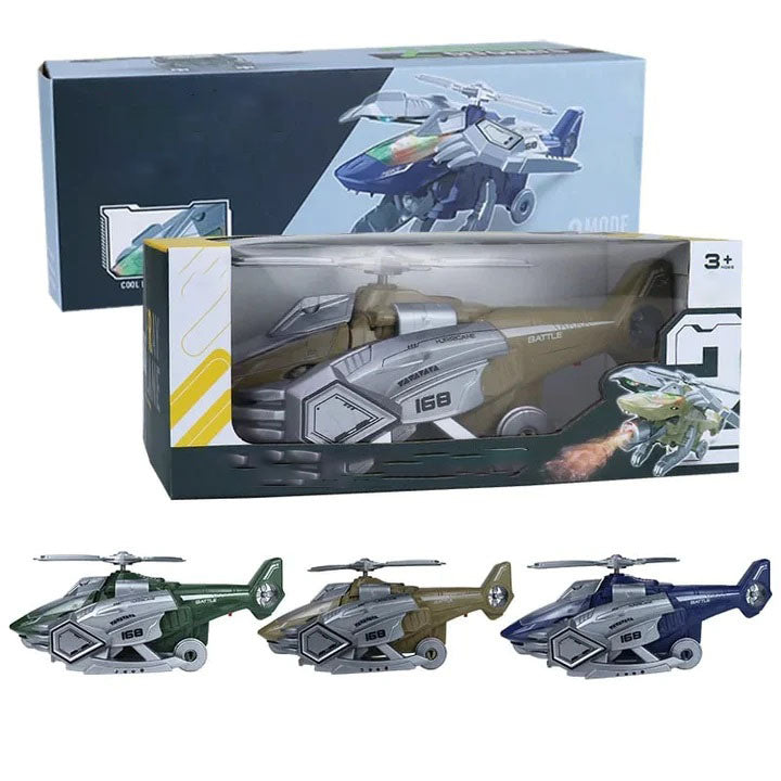 Gran oferta de helicóptero de dinosaurio transformable con LED-ES