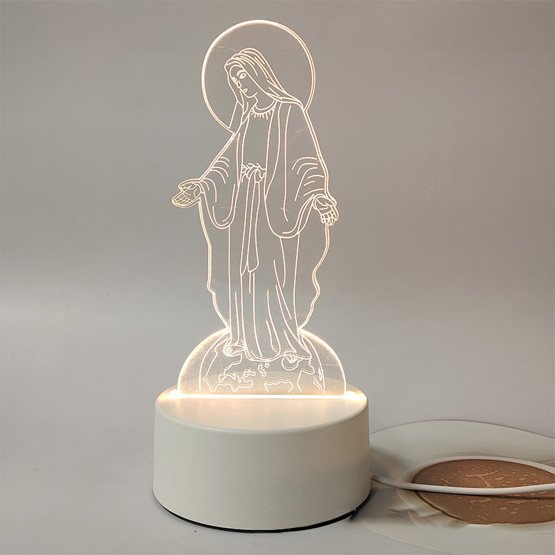 🌙 Paz y fe en una sola luz: lámpara de noche 3D con Jesús-ES