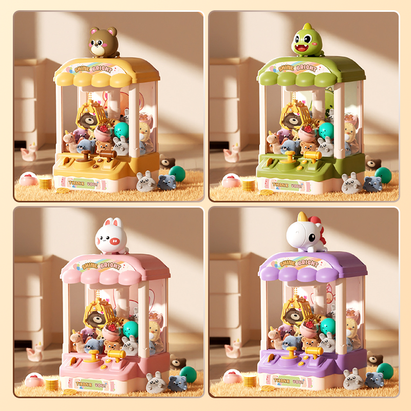 🎮 Vaikiškas mielas gyvūnų pagaliukų aparatas su lėlėmis ir kapsulėmis | Pramoga visai šeimai! 🐻✨-LT