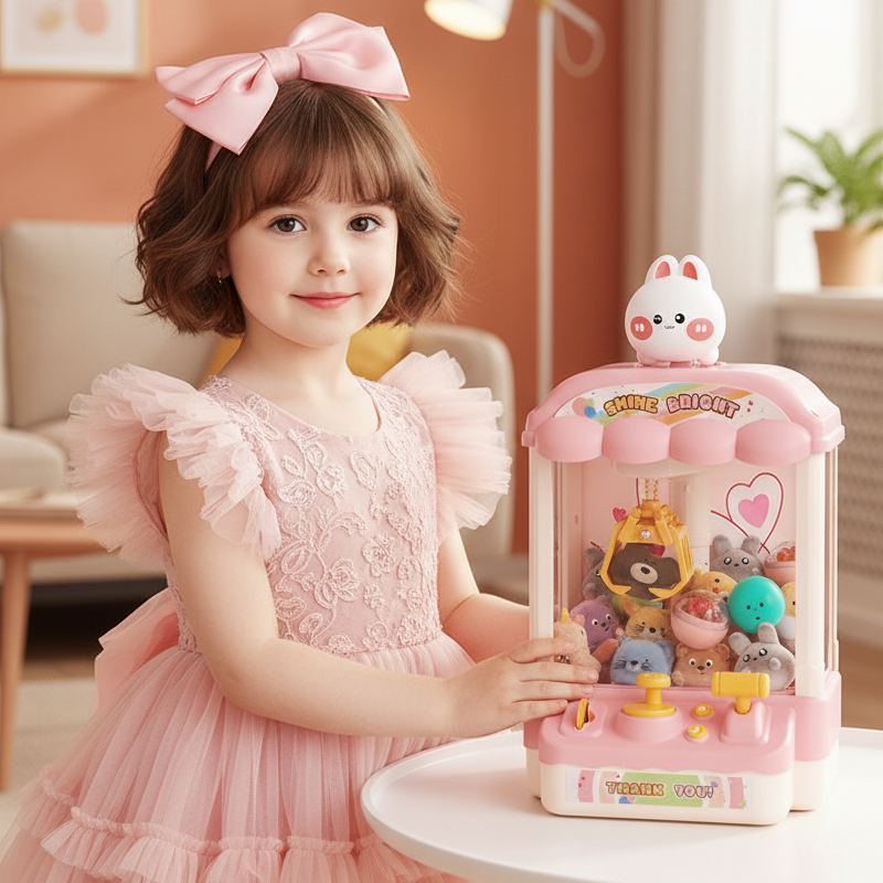 🎮 Vaikiškas mielas gyvūnų pagaliukų aparatas su lėlėmis ir kapsulėmis | Pramoga visai šeimai! 🐻✨-LT