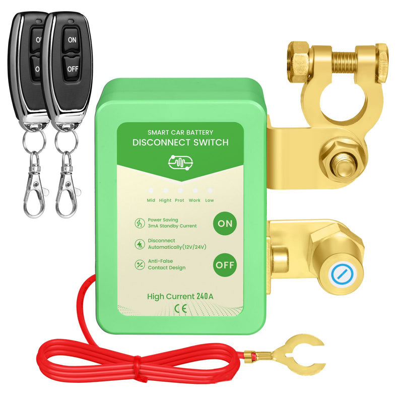 🚗⚡Nuotoliniu būdu valdomas 12 V / 24 V automobilio akumuliatoriaus atjungimo jungiklis🔋-LT