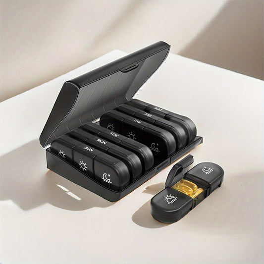 🧳 7-dnevna potovalna torbica za tablete – lahka z odstranljivimi predali-SI