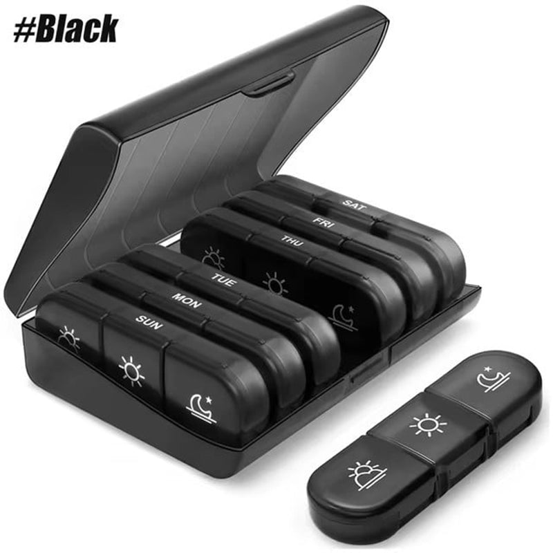 🧳 Θήκη για χάπια ταξιδιού 7 ημερών – Ελαφριά με αφαιρούμενες θήκες-GR