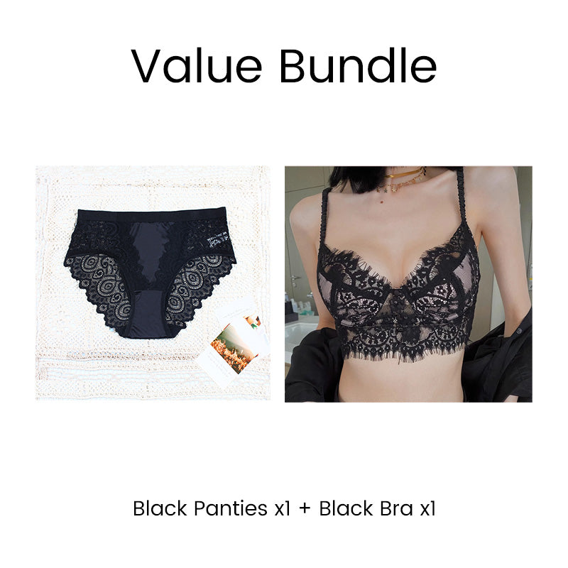 Patogios ir vientisos kelnaitės su elegantiškais nėriniais-LT