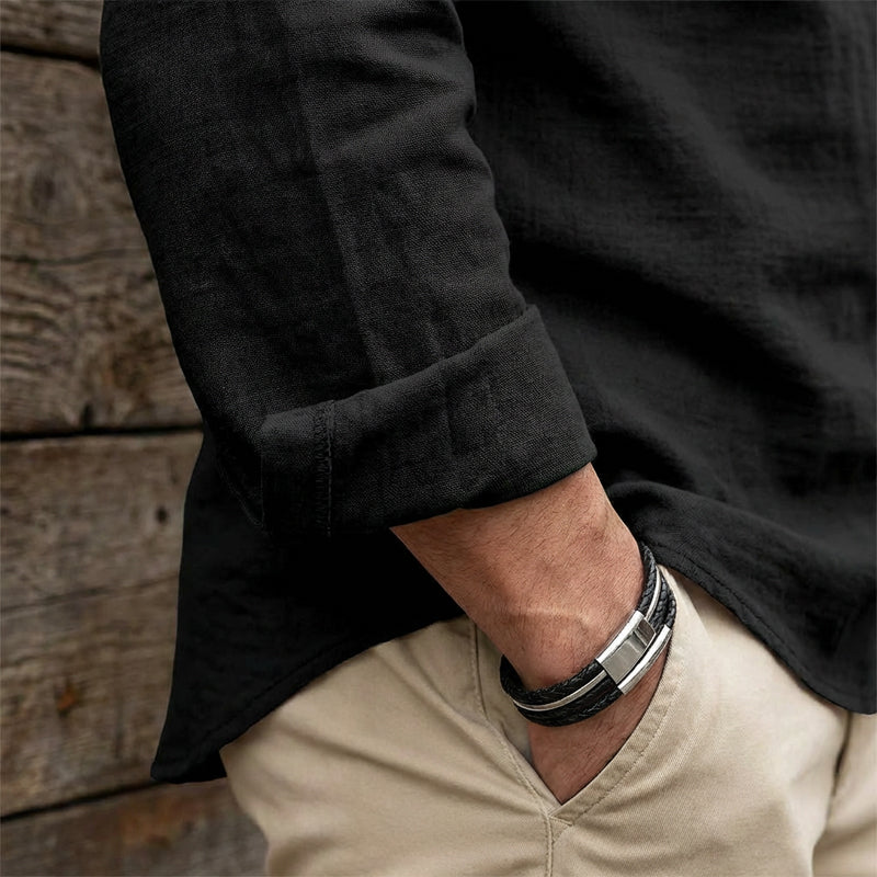 💎 Ανδρικό μονόχρωμο casual πουκάμισο — Αναπνεύσιμο βαμβακερό ύφασμα ✨-GR