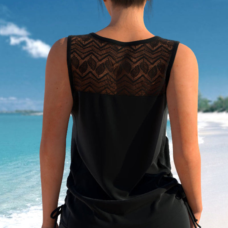 👙S-3XL🏖️Γυναικείο μαγιό tankini δύο τεμαχίων με σχέδιο-GR
