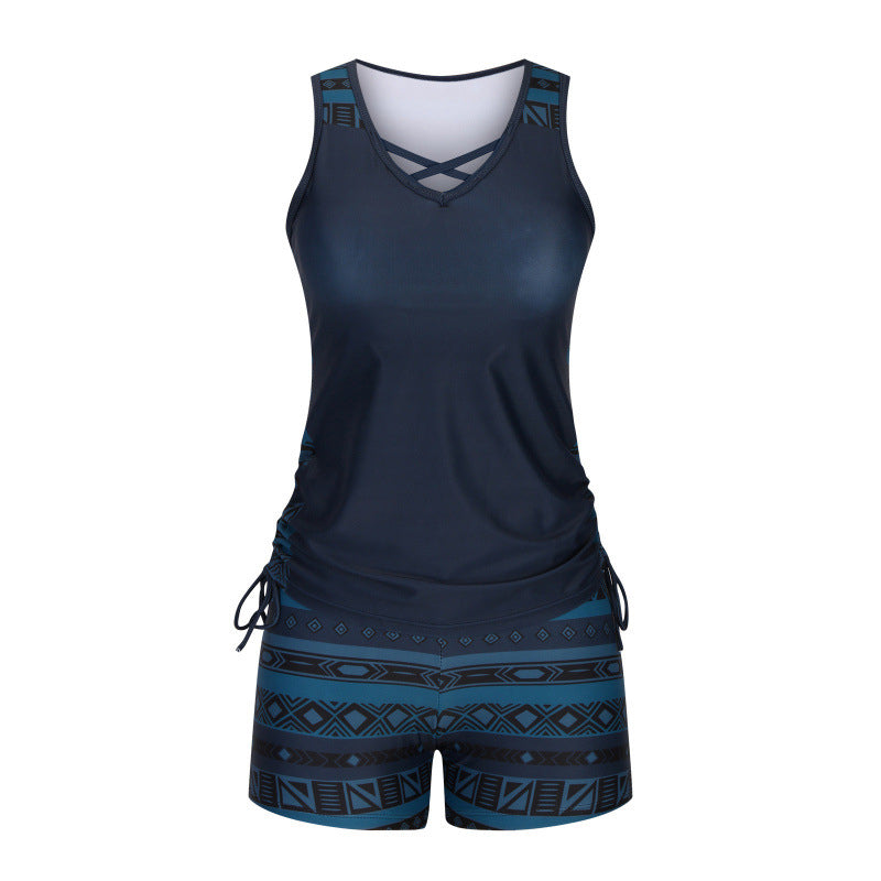 👙S-3XL🏖️Γυναικείο μαγιό tankini δύο τεμαχίων με σχέδιο-GR