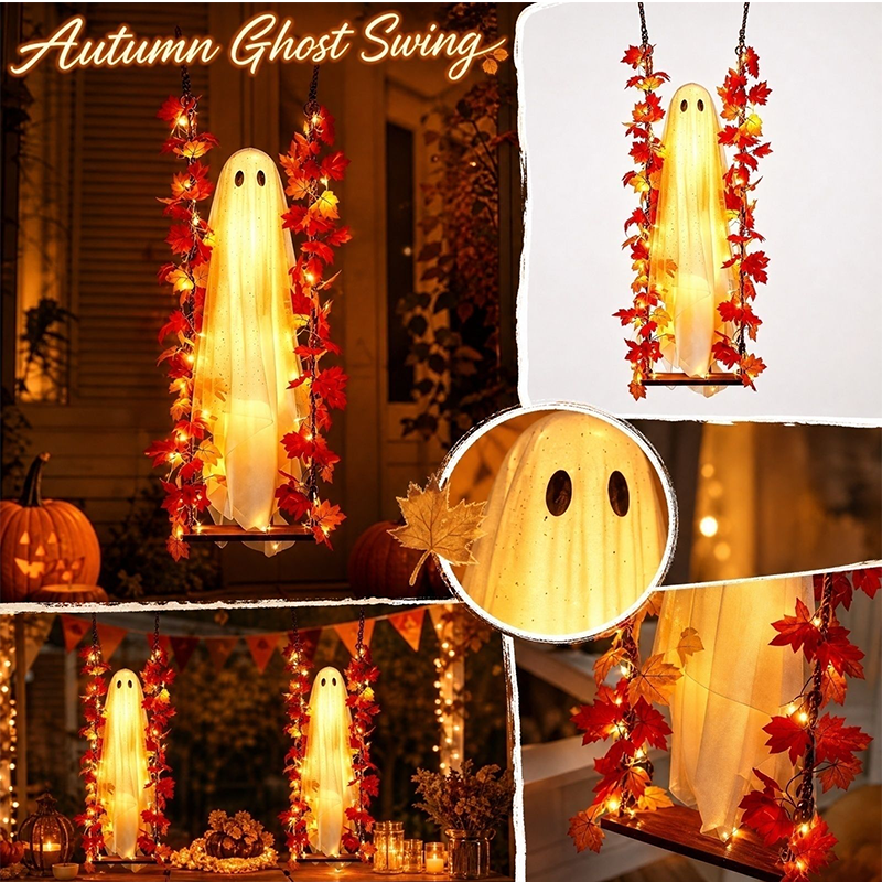 🎃👻 Halloweeni kummituse LED-kaunistus 🍁-EE