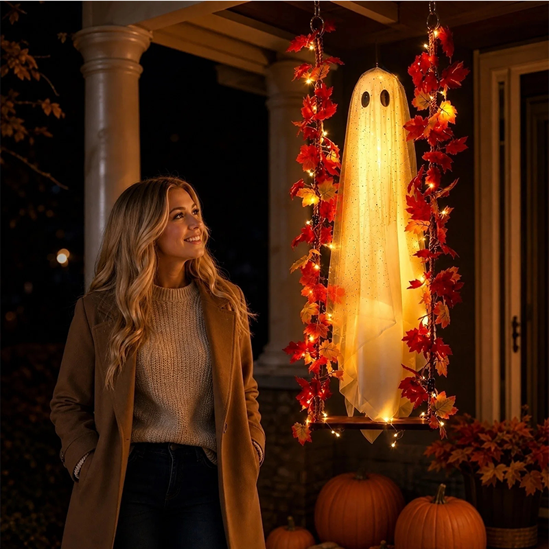 🎃👻 Halloweeni kummituse LED-kaunistus 🍁-EE