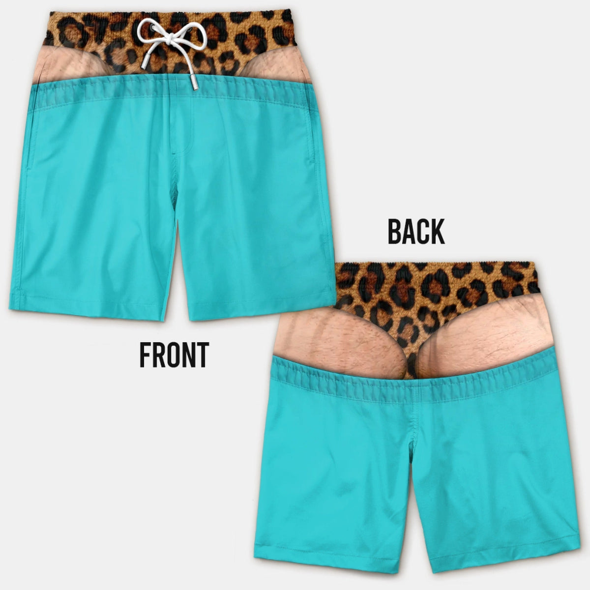 Smešne kopalke z lažno zadnjico - Novelty Prank Beach Shorts for Men-SI